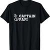 Captain Papi Sailing Boating Vintage Boat Anchor Funny T-Shirt