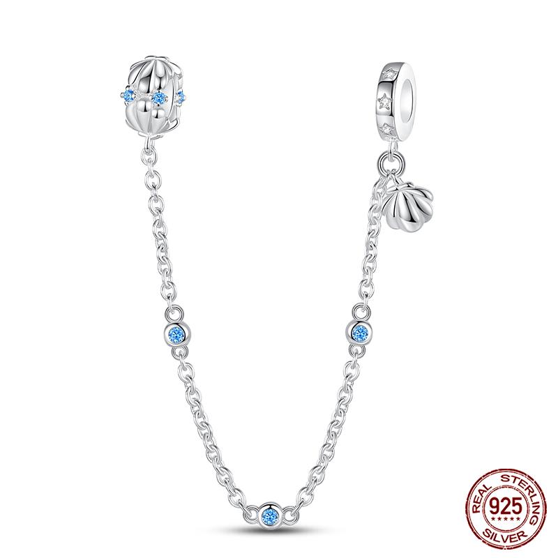 100% настоящие посеребренные бусины серии Ocean, черепаха, краб, русалка, подходят оригинальные браслеты «сделай сам», ювелирные изделия, подарки