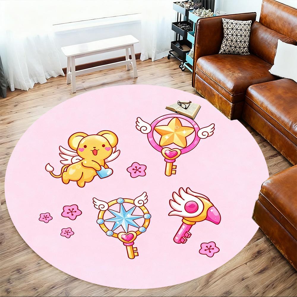 1pc Cute Kawaii Round Chair mat office Area Rug - Non-Slip, Floor Mat for Office, Bedroom, Ideal home decor gift p0105028