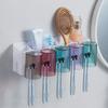 Punch-Free Toothbrush and Toothpaste Holder Set with Mouthwash Cup