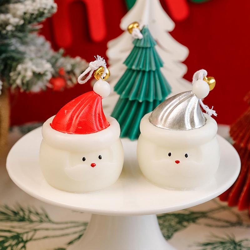 Рождественский Аромат для Комнаты Милый Зеленый Лиственный Цветочный Аромат Украшение для Вечеринки Дед Мороз Рождественская Атмосфера 6x6x7см