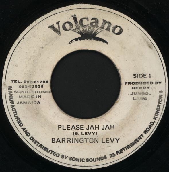 7-дюймовая пластинка BARRINGTON LEVY Please Jah Jah NONE Volcano 1984 Ямайка Регги Ска Даб Б/у