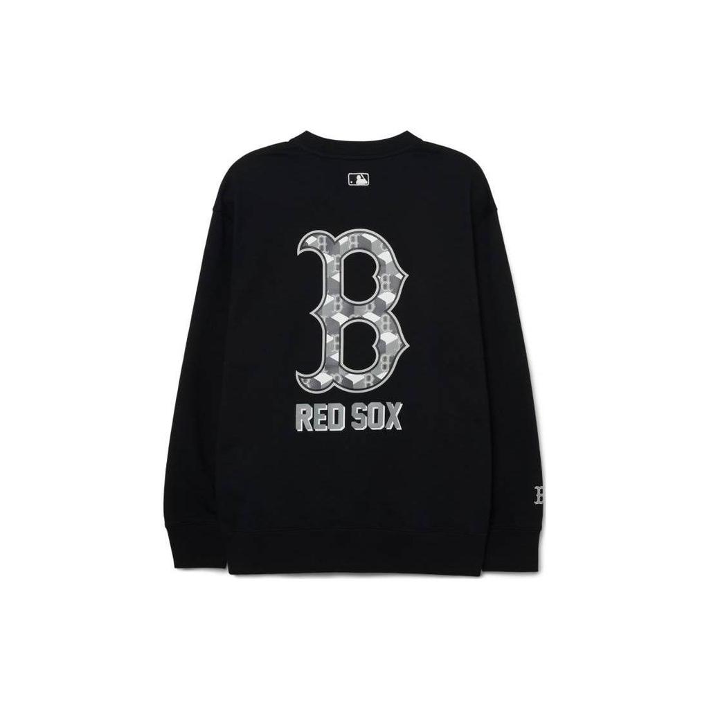 Толстовка унисекс с принтом letter logo Boston Red Sox MLB, с круглым вырезом, черная 3AMTM0131-43BKS