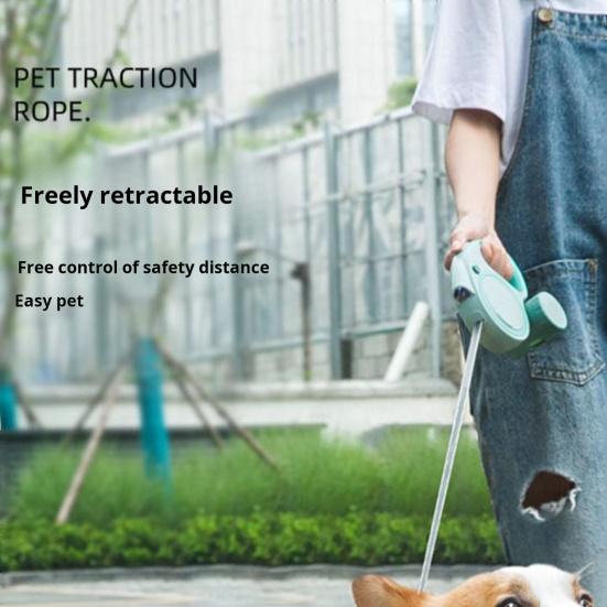 Выдвижной поводок для собак с эргономичной ручкой, пояс для прогулок с защитой от спутывания, фонариком и дозатором пакетов для фекалий для средних и маленьких собак