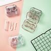 Style Transparent Tweezers Suction Stick Container Set Portable Contact Lens Box For Women Travel Contact Lenses Case