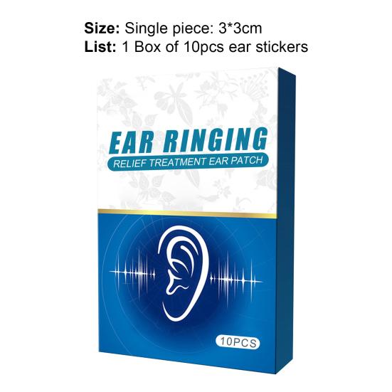 Yousheng 10Pcs/Box Tinnitus Ear Decal Quick Effect Compact Plant Extracts Tinnitus Hearing Impairment Patch for Relieving Ringing Sound