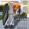 Patio Umbrella Parasol Cover Waterproof Outdoor Sunshade Umbrella Cover with Zipper Outdoor Umbrella Cover for Outdoor Umbrellas