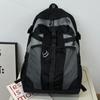 Women Men Lightweight Large Capacity School Outdoor Backpack Black Girl Casual Couple Shoulder Student Supply