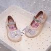 Детская обувь для девочек, обувь принцессы, весна и осень, новая мода, мягкая подошва, обувь для маленьких девочек, украшенная стразами, детская стеклянная обувь