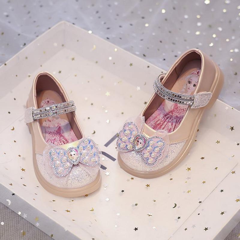 Детская обувь для девочек, обувь принцессы, весна и осень, новая мода, мягкая подошва, обувь для маленьких девочек, украшенная стразами, детская стеклянная обувь