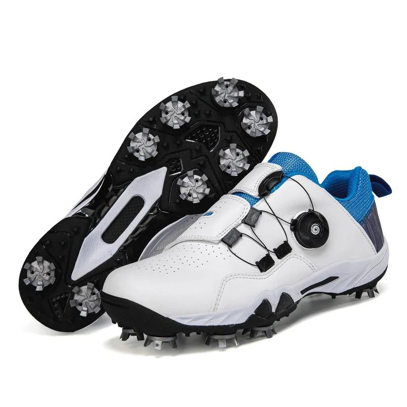 Men Golf Shoes Professional Spikes Golf Sneakers Outdoor Walking Sneakers Comfortable Athletic Footwears