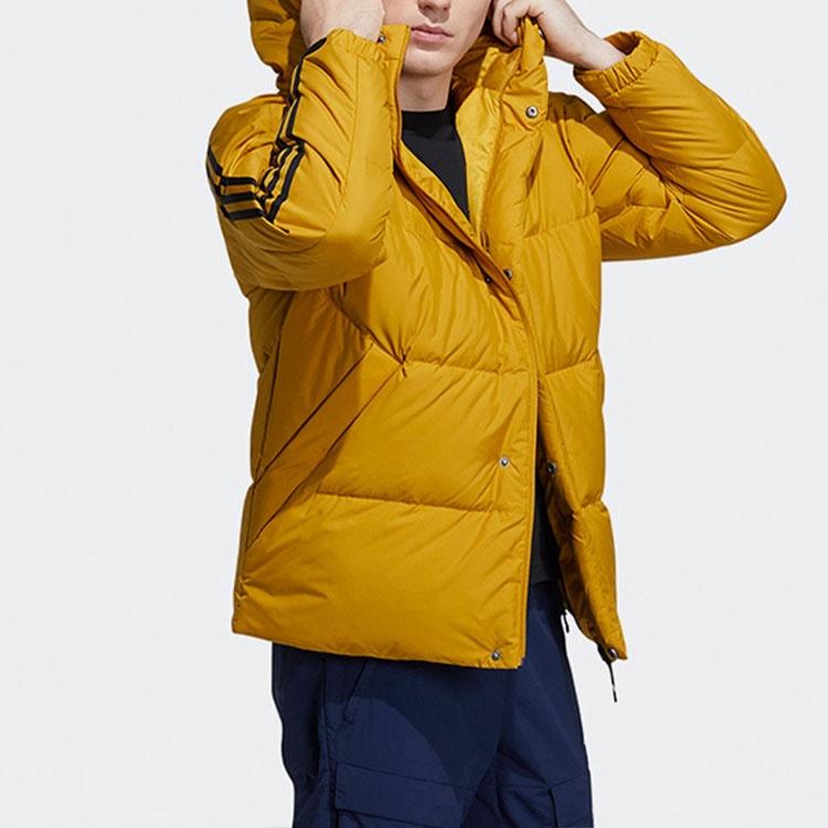 adidas 3st Puffy Dwn J Casual Sports Stay Warm hooded down Jacket Yellow Men's H20757