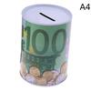 Euro Dollar Money Box Safe Cylinder Piggy Bank Banks For Coins Deposit Boxes