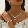 3/4PC Women's Fashion Earrings, Necklaces, Bracelets, Zircon Sets, Wedding Banquets, Parties, Holiday Gifts