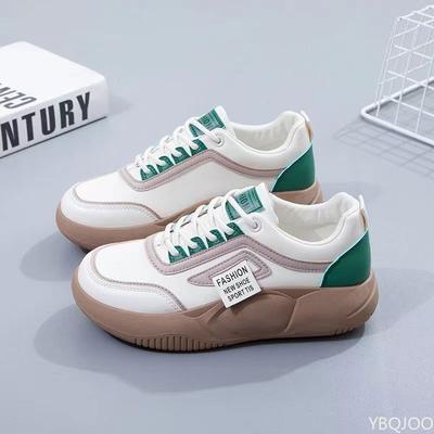 Женская весенняя новая универсальная обувь на толстой подошве, простая, удобная, повседневная, увеличивающая рост, женские кеды