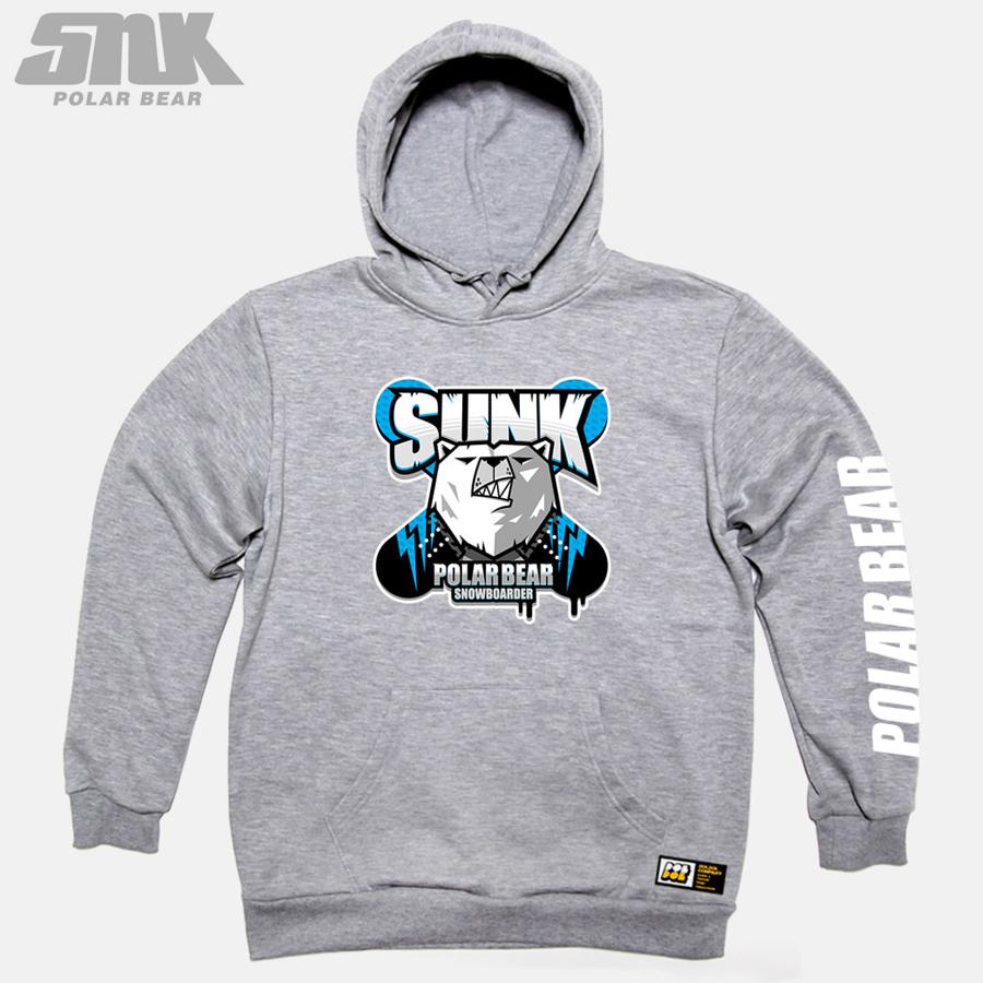 Snuk_Hoody_34 Белый медведь Сноубордист Персонаж Snook Худи