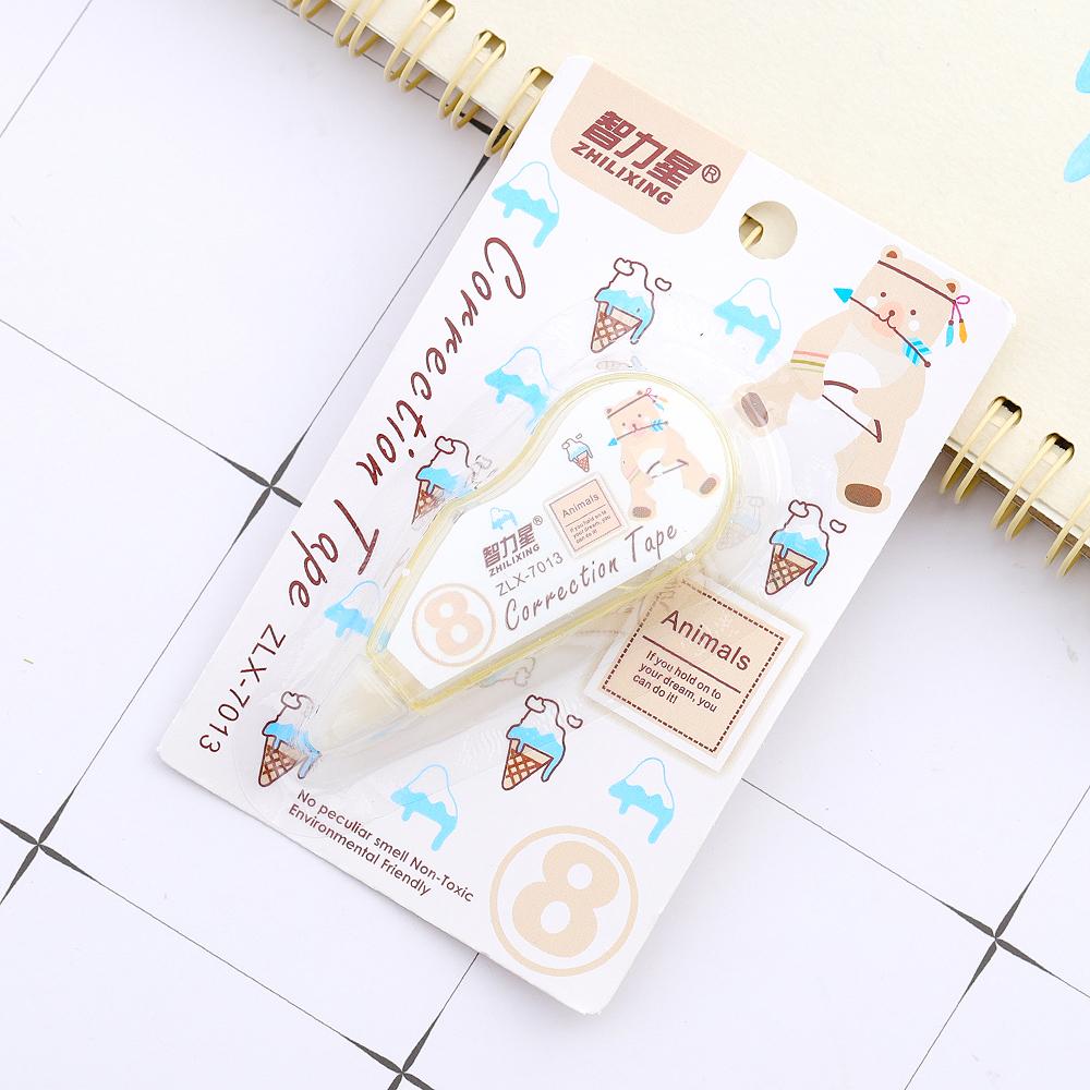 1 шт. Милые животные из мультфильмов, корректирующая лента, канцелярские принадлежности для офиса и школы