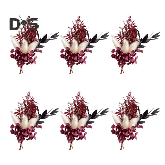 6 шт. искусственный букет из сухоцветов в стиле бохо, мини-букет цветов своими руками, ваза для свадебной вечеринки, домашнего офиса, стола, центральное украшение