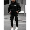 Winter Mens Hooded Sweatshirt Letter Print Loose Fit Casual Hoodie Teen Youth
