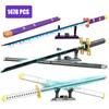 Anime Samurai Sword Katana Luminous Butterfly Nichirin Knife Ananta Weapon Blocks Toy Set for Adult Boys Gift