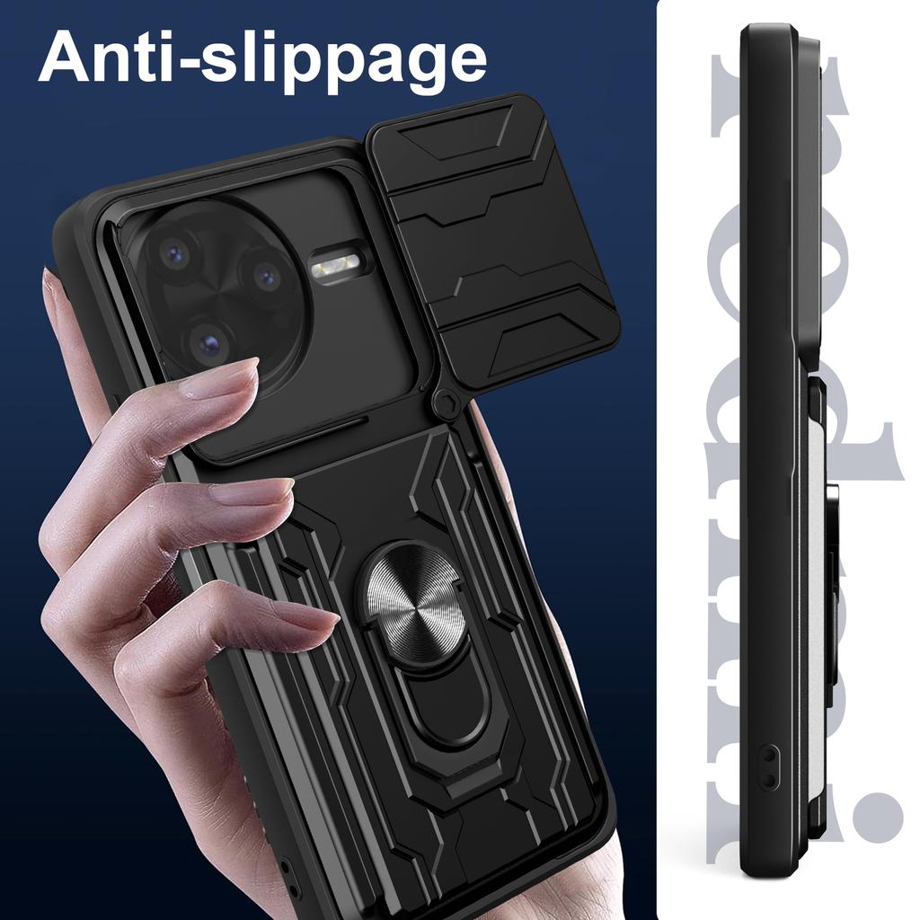 Для Xiaomi Poco F7 Ultra 5G Чехол PC+TPU Подставка Задняя крышка телефона со шторкой для камеры