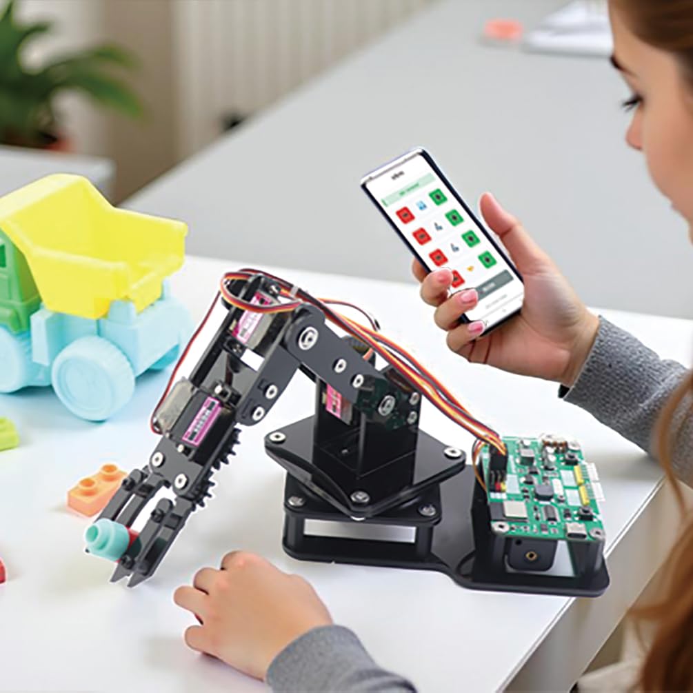 SIYEENOVE ESP32 Роботизированная рука Комплект для Arduino MicroPython с японской PDF-инструкцией Роботизированная рука Джойстик и Веб-приложение Портативная 4DF Образовательный Настольный