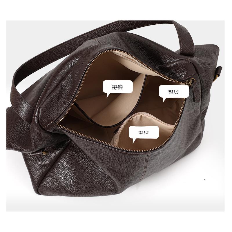 New Soft Leather Large Capacity Bag New Trendy Fashion Women's Bag Commuter Shoulder Bag Texture Crossbody Tote Bag