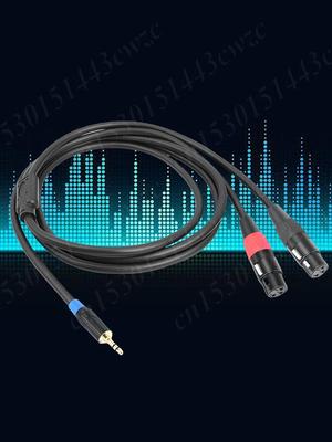 Кабель-разветвитель Y-образный 3,5 мм на двойной XLR, штекер Male на гнездо Female, разветвитель Y-образный 3,5 мм на двойной XLR, позолоченный штекер