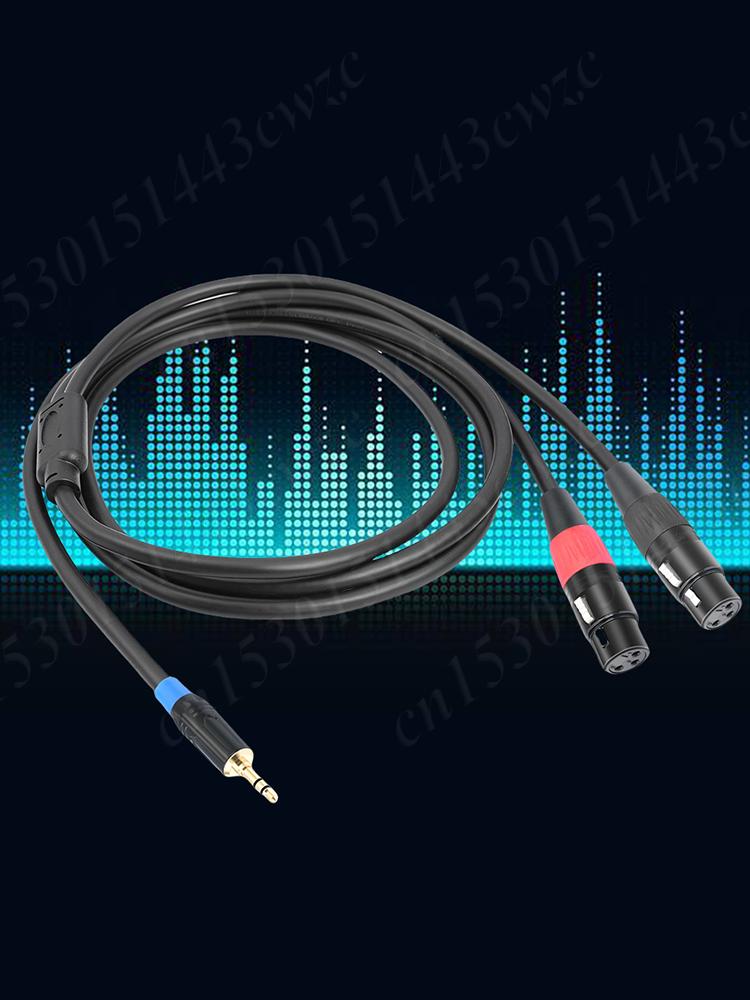 Кабель-разветвитель Y-образный 3,5 мм на двойной XLR, штекер Male на гнездо Female, разветвитель Y-образный 3,5 мм на двойной XLR, позолоченный штекер