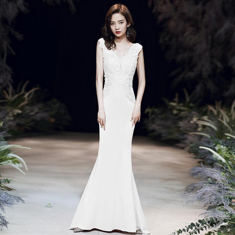 Женское вечернее платье, банкетное королевское темпераментное сексуальное длинное платье с рыбьим хвостом