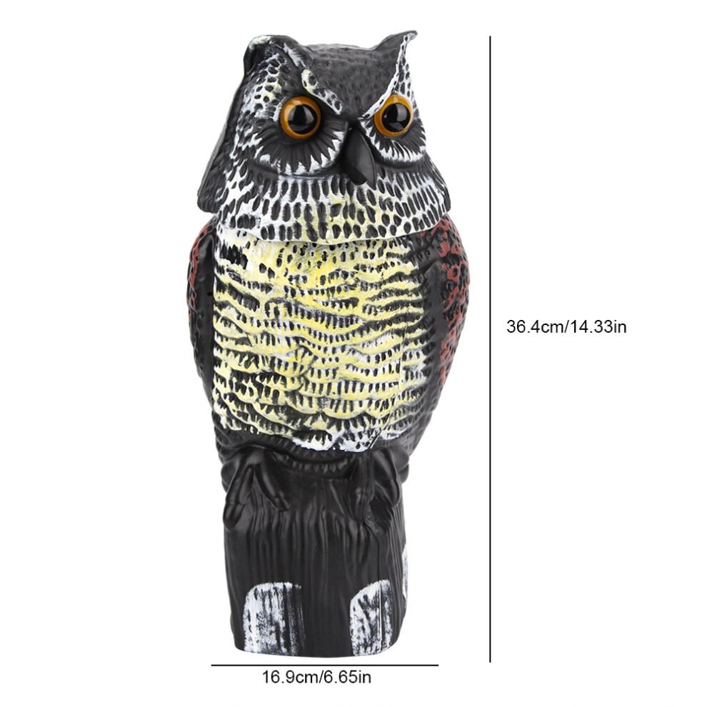 Simulated Owl Rotating Head Owl Garden Decoration Protection Drive Away Pests