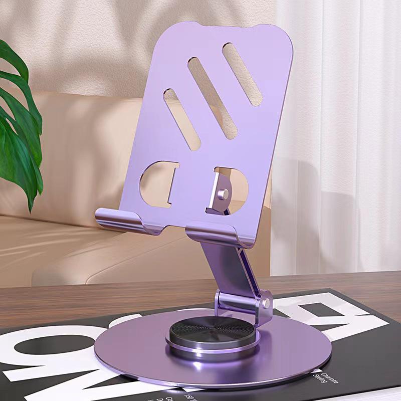 All-Metal 360° Rotating Phone Holder: Universal Adjustable & Foldable Stand for Easy Use