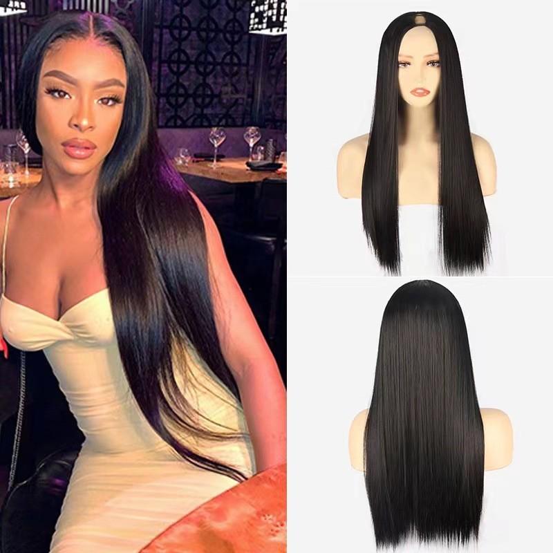 Fashion European Style Wavy Half Wig With Hightemperature Silk For Natural Looks And Versatile Styling