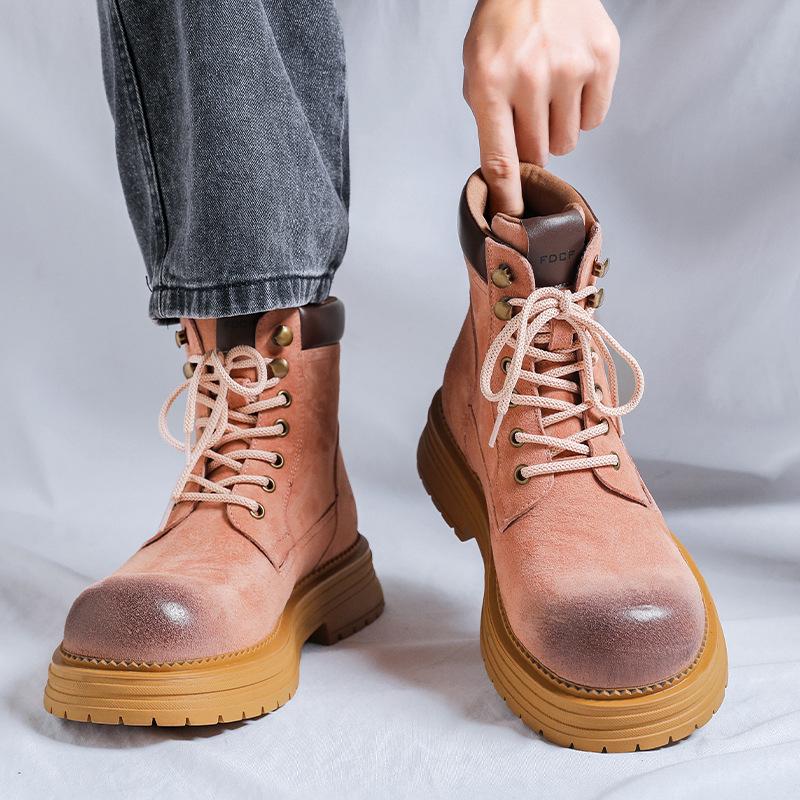 Осенние новые высокие повседневные ботинки большого желтого цвета с английскими ботинками Martin 2501-R