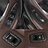 Car Interior Door Carbon Fiber Window Lift Switch Button Panel Trim Cover Replace For BMW 1 3 Series F20 F30 F31 F34