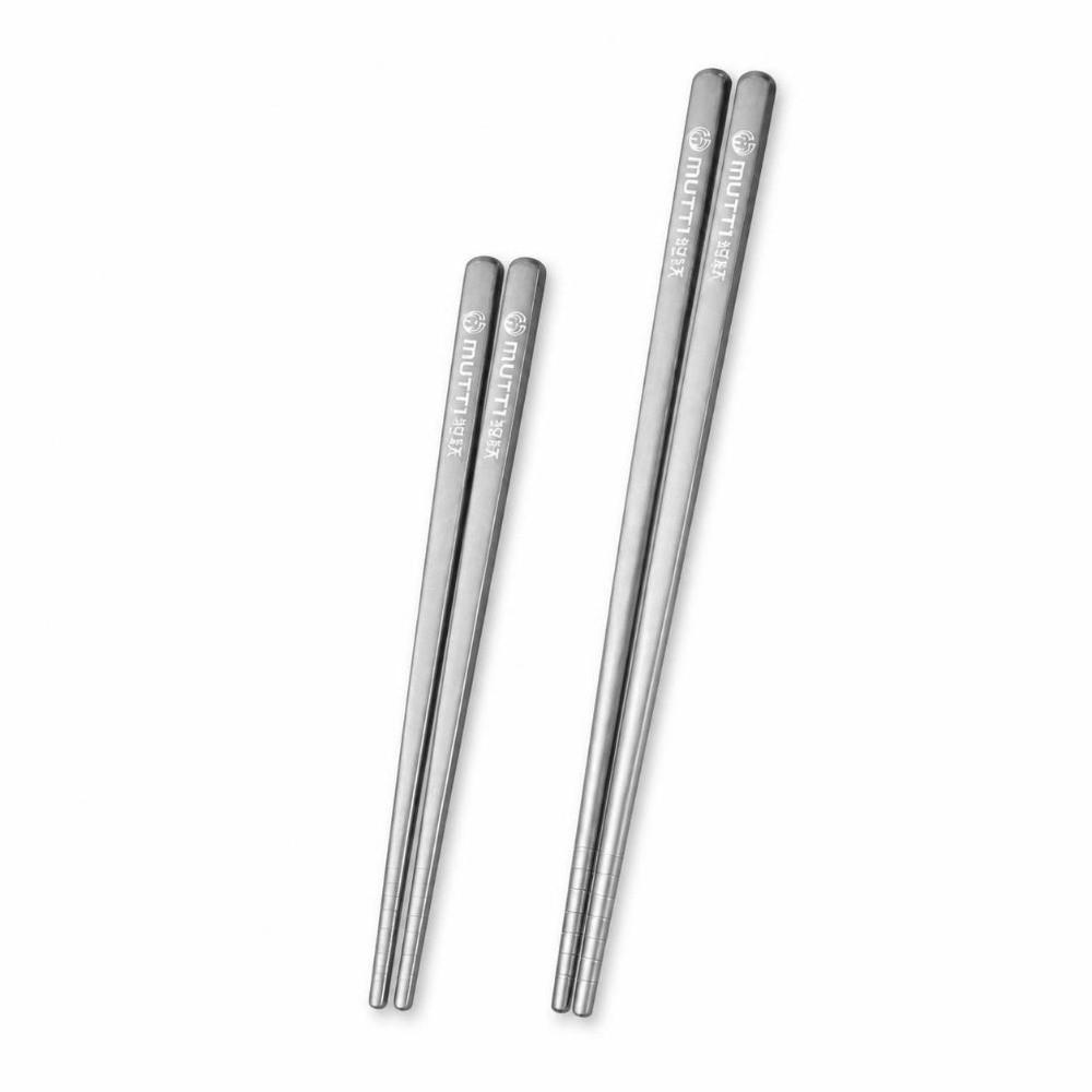 2 Pairs Titanium Chopsticks Lightweight Reusable Tableware Durable Dishwasher Safe  Camping