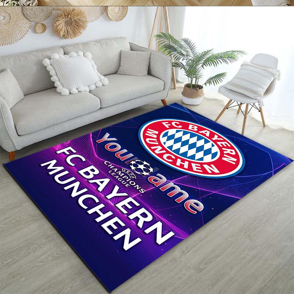 Fußball‑club Bayern München E.v. 1 Customize Your Name Area Rug Design for Living Rooms Game Room Kitchen Foyer Antislip Carpet Decorate Offices