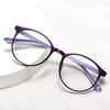 Ultralight Anti Blue Light Reading Glasses Women Fashion Elegant Purple Round Presbyopia Glasses Anti-Fatigue Glasses Magnifier