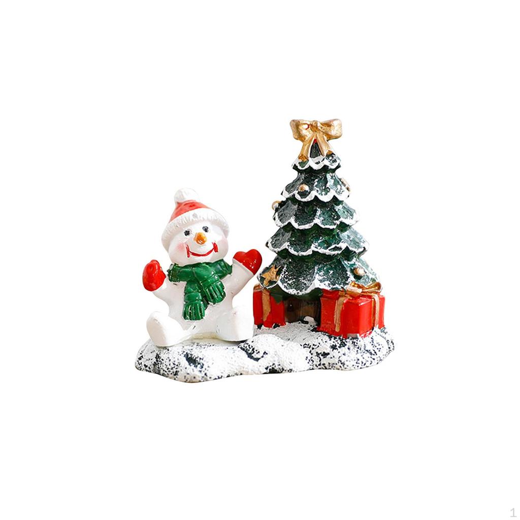 Рождественская елка смоляная фигурка маленькая милая рождественская статуэтка настольная гостиная витрина мини