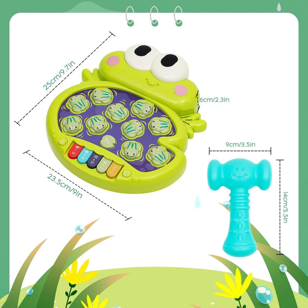 Hammer Game with Piano Music and Light and Simulate Animal Calls for Children, Learning Toy for Early Development