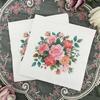 20pcs/Pac 33*33cm 2-Ply Disposable Party Napkin Floral Pattern