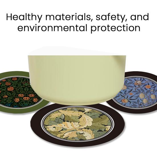 Винтажная впитывающая подставка под стакан с этническим цветочным узором из ткани, быстросохнущий диатомитовый коврик для горячих и холодных напитков