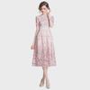 2024 Luxury Slim Hollow Lace Mid-Length Dress