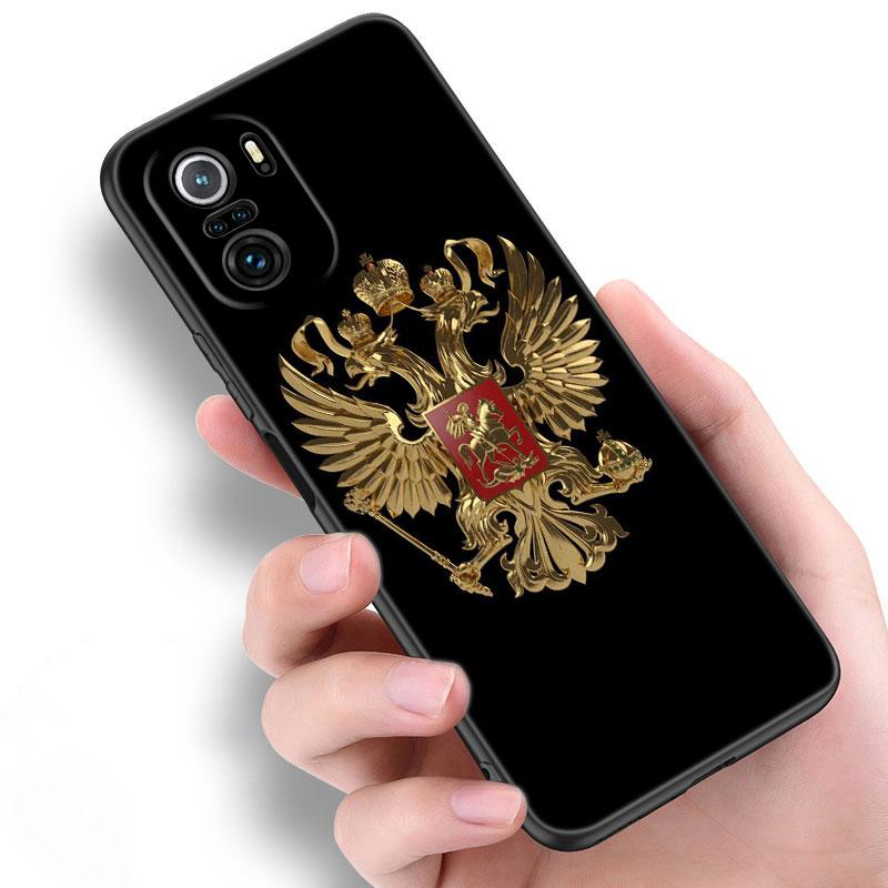 Чехол для телефона с эмблемой российского флага для Xiaomi Mi POCO X3 NFC GT M4 M3 12 11T 10T Pro A3 11 Lite NE 5G 12X 11i F3, черный чехол