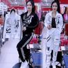 Женский спортивный комплект весна/осень: Кардиган на молнии + Брюки в стиле рабочей одежды Повседневный комплект из двух предметов