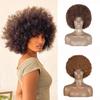 Kinky Curly Short Afro Wigs Black Natural Synthetic Wig For Women Heat Resistant Fiber African American Wig