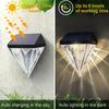 6PCS Diamond Solar LED Lights Outdoor Waterproof Fence Deck Lamp Wall Light Solar LED Light Garden Decor Lights for Patio Yard