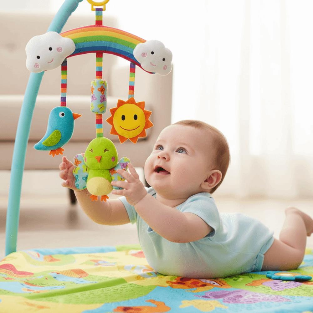 Soft Sensory Rattles Baby Toys Colorful Bell Baby Car Seat Toy Stroller Hanging Toy 0-12 Months