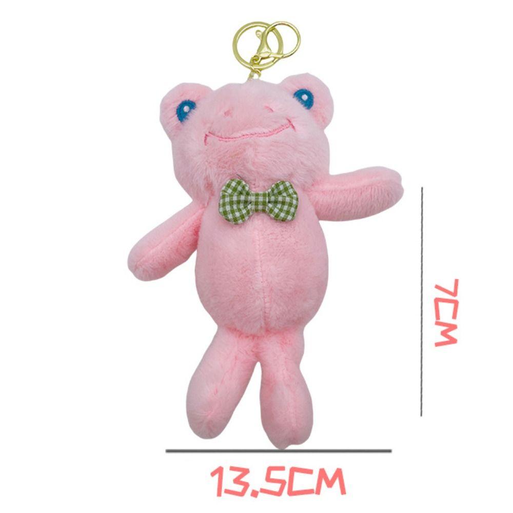 Cartoon Frog Plush Keychain Plush Frog Doll Keychain Fashion Funny Frog Pendant Backpack Decor
