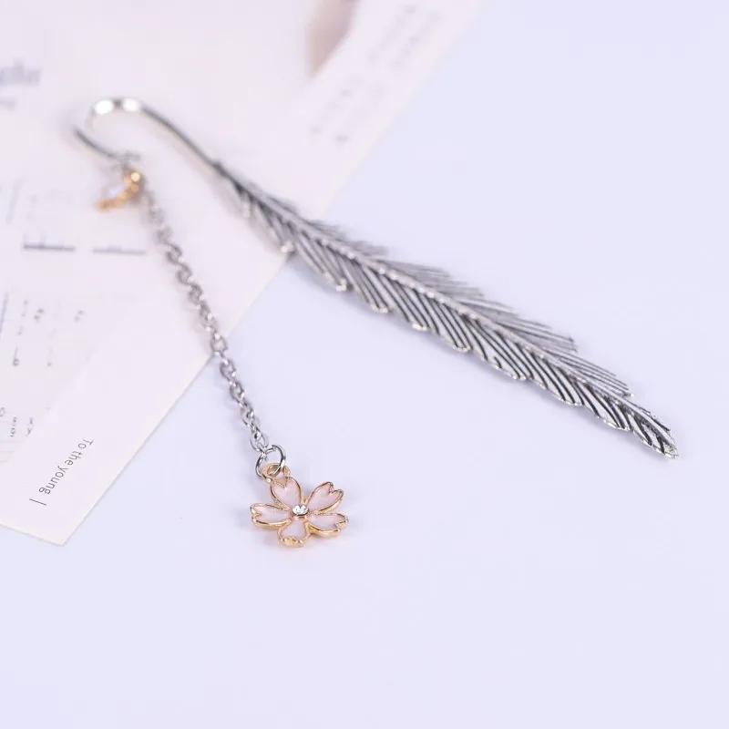 Креативные канцелярские принадлежности с перьями Separador De Libro, инструмент для книги, Marque Page B02, милая металлическая закладка для книг